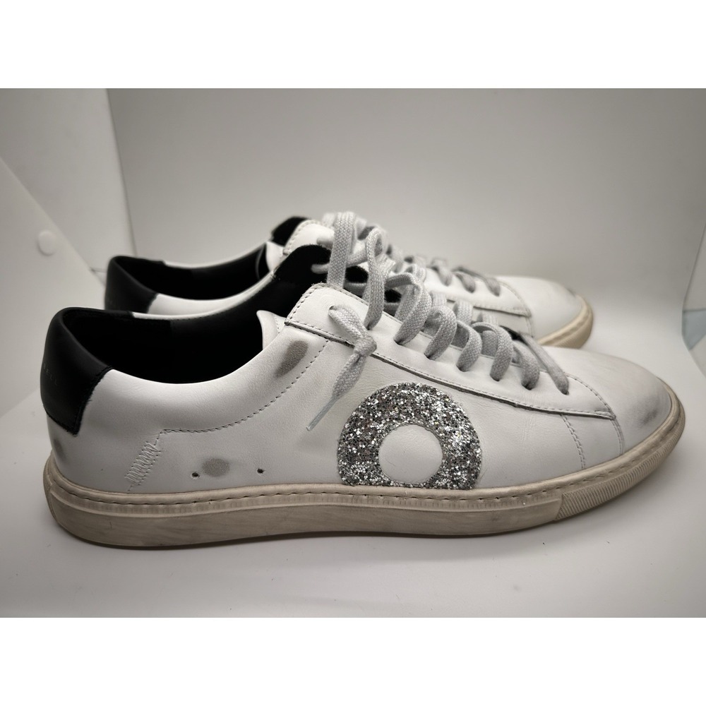 Oliver Cabell Low 1 White Distressed Essential Women's Size EU41 US 10-10.5 EUC!
